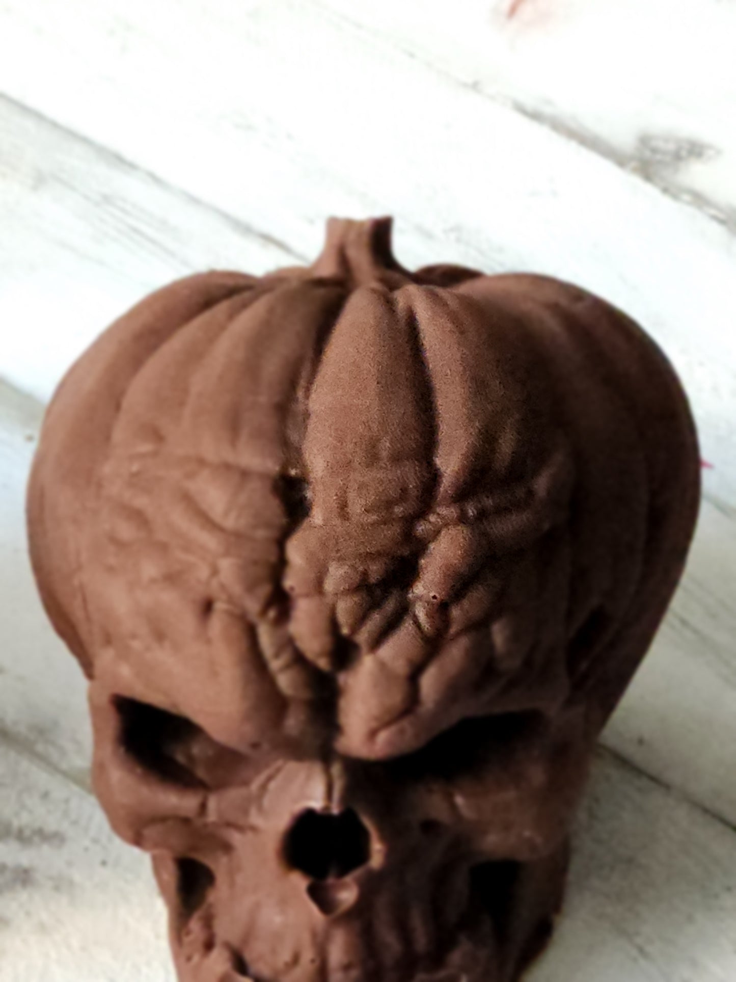 Pumpkin Head Hot Cocoa Skulls.