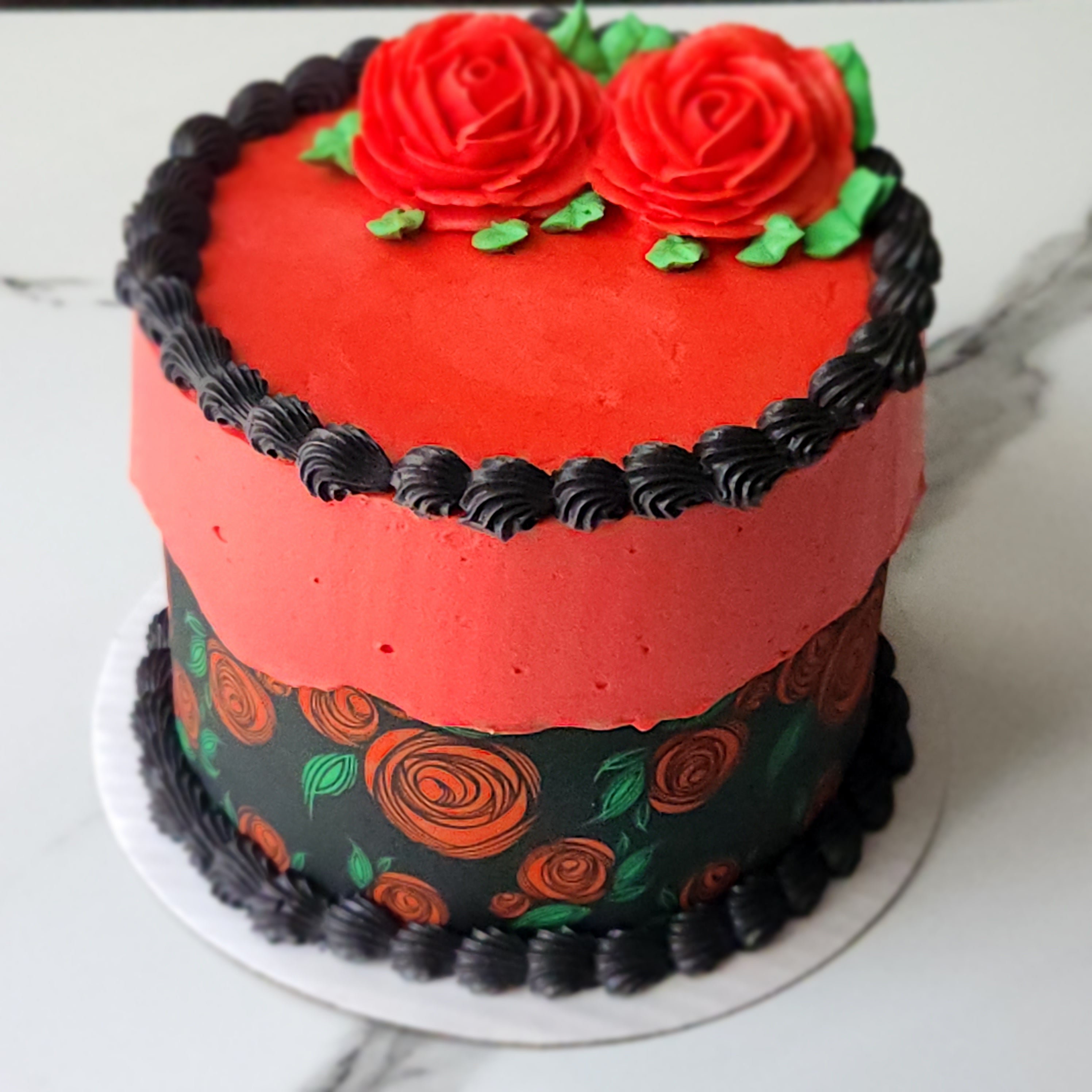 Pink roses vintage cake 💖💗🌷🌷#rosecake #vintagecake #customcake  #heartcake #sagittarius #sagittariuscake #cakeideal #cakeart #... |  Instagram